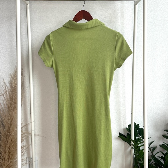 Green Button Up Dress - Picture 3 of 3